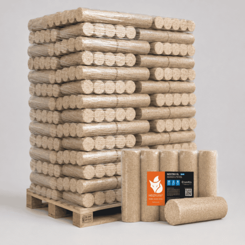 HEIZFUXX Nestro XL Blue Holzbriketts (Nadelholz) – Palette 960 kg