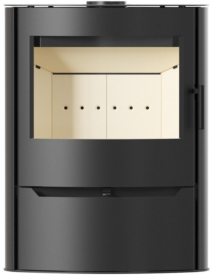 ILDNORD Renvik Kaminofen 10 kW – Stahl Schwarz – Panoramaansicht