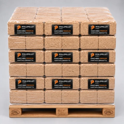 Oakcubes Premium – Hartholzbriketts (Eiche) – Palette 960 kg