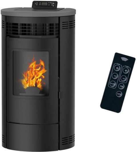 Sannover Flavia Air Pelletofen 9 kW (max. 9,5 kW) – Schwarz